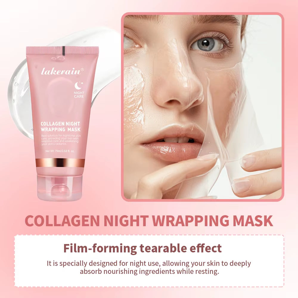 Korean Deep Collagen Mask Peel off Mask Face anti Wrinkle Lifting Skin Care Masks Bio Pack Night Wrapping Woman Overnight Skin